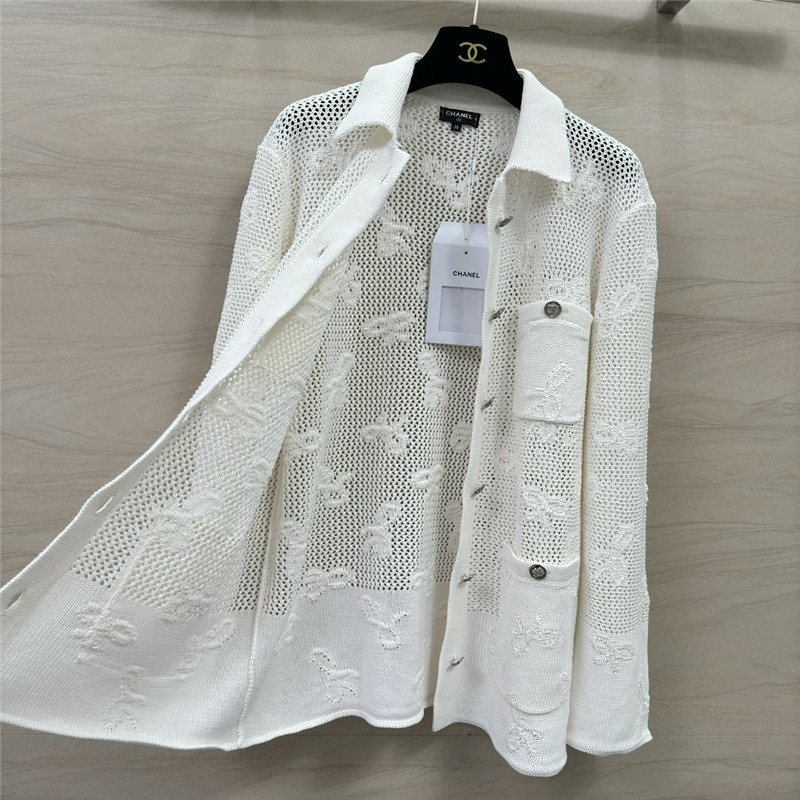 Ch**el hollow pocket knit cardigan