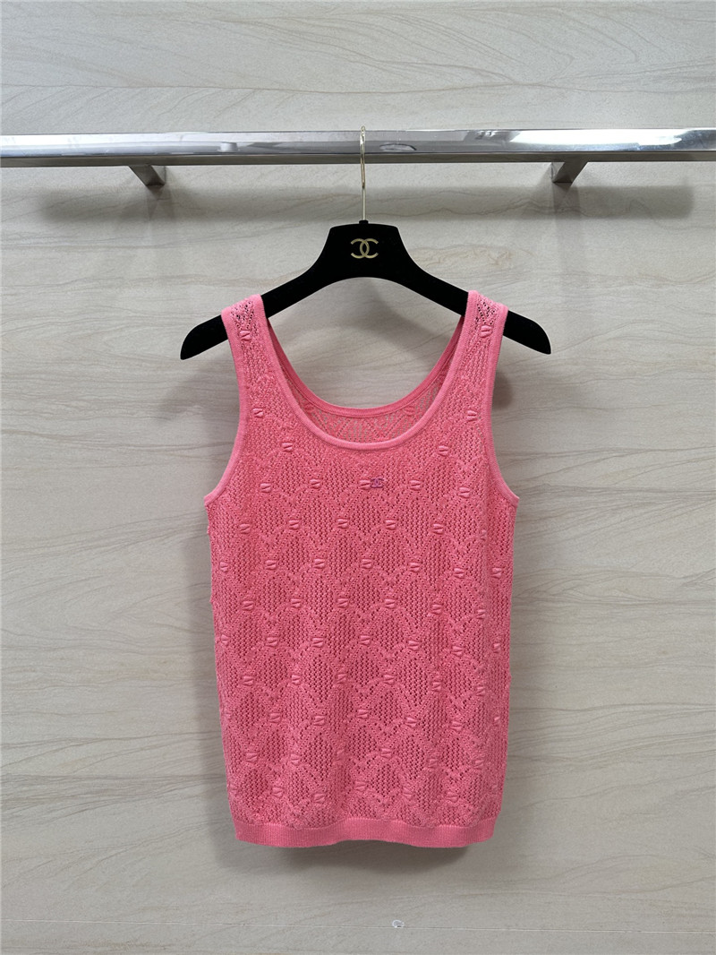 Ch**el hollow crochet knitted vest top