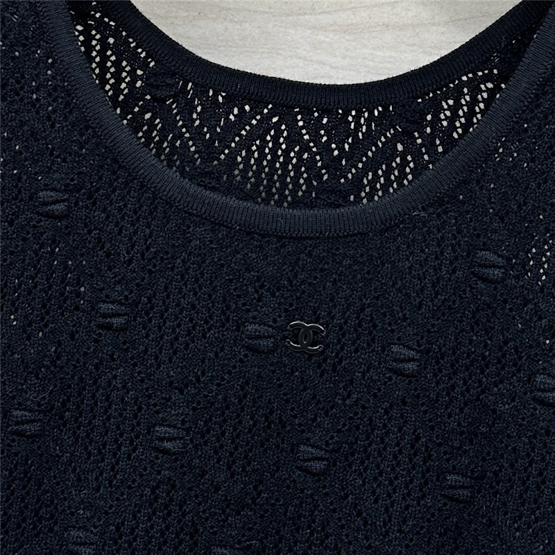 Ch**el hollow crochet knitted vest top