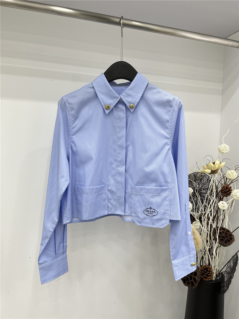Pra*a spring and summer new cotton shirt