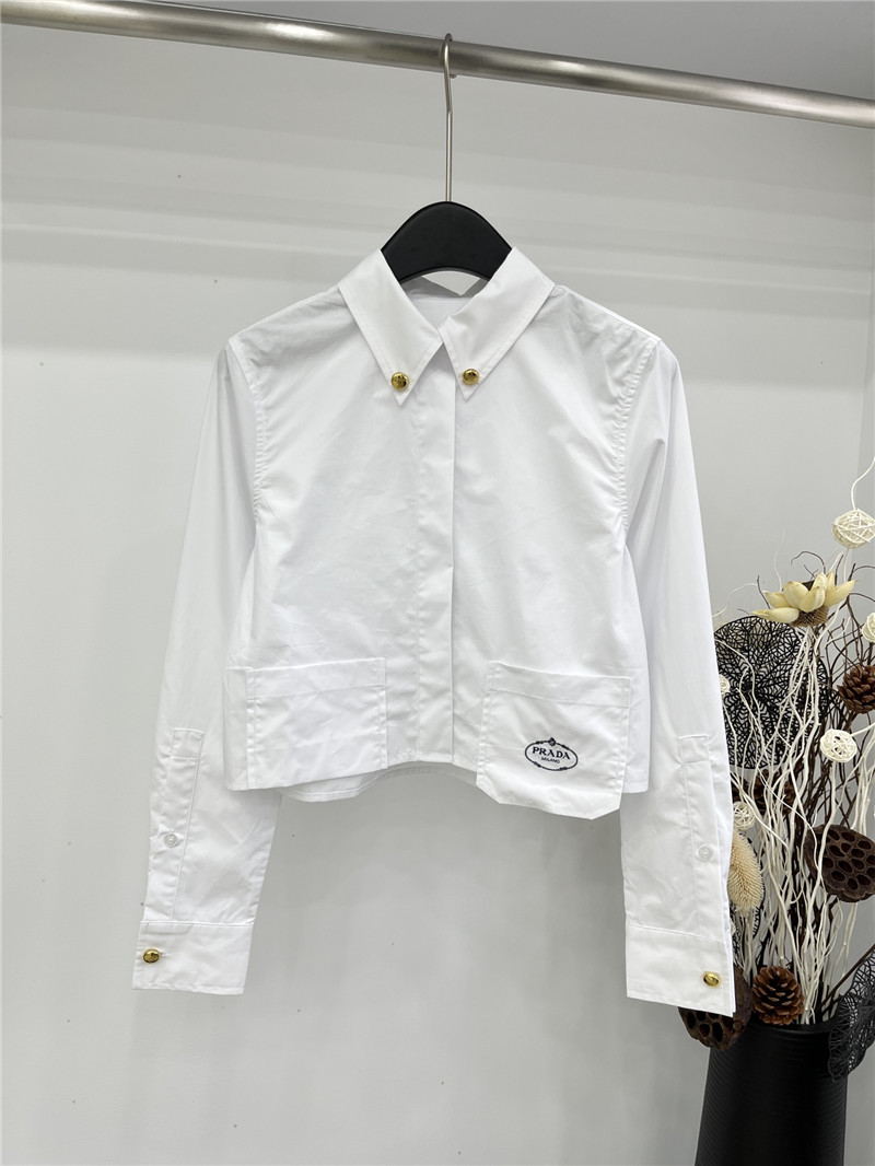 Pra*a spring and summer new cotton shirt