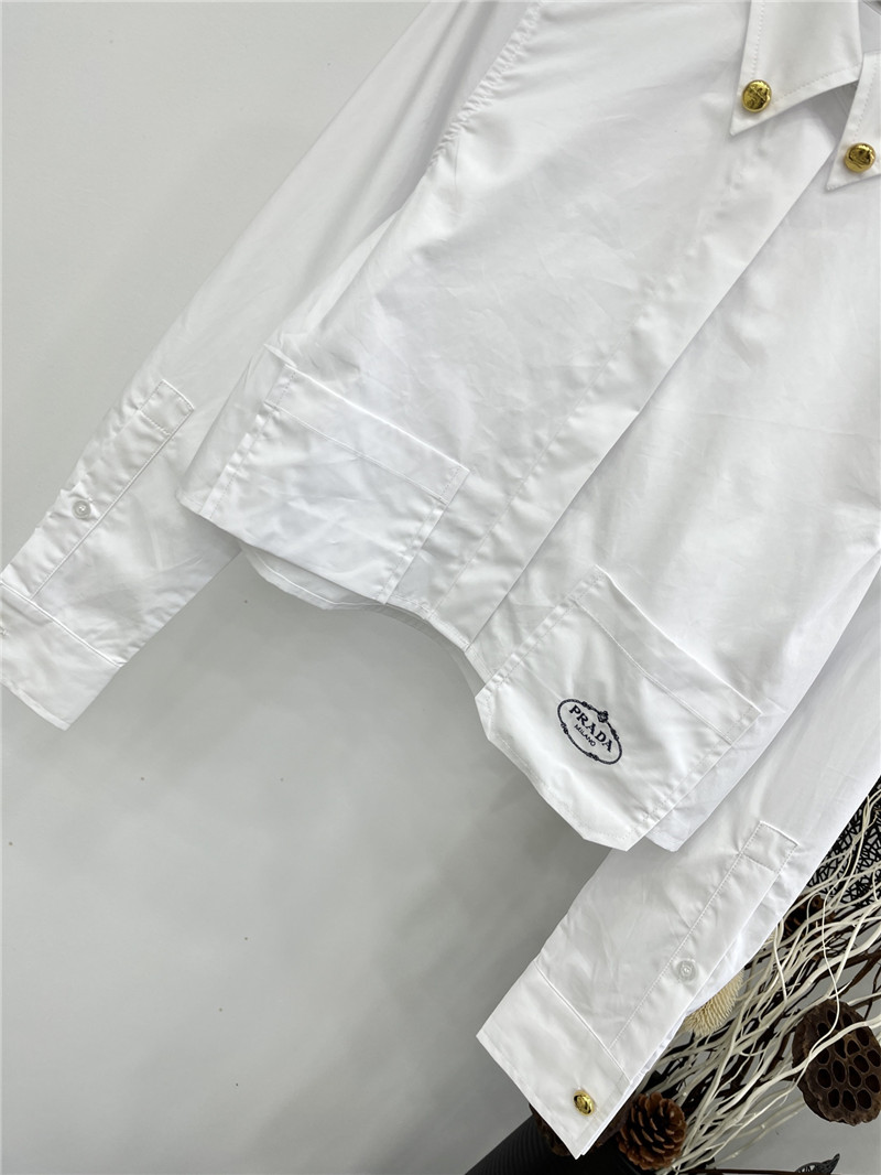Pra*a spring and summer new cotton shirt