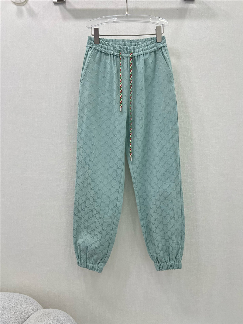 Gvc*1 double g jacquard elastic waist leggings trousers