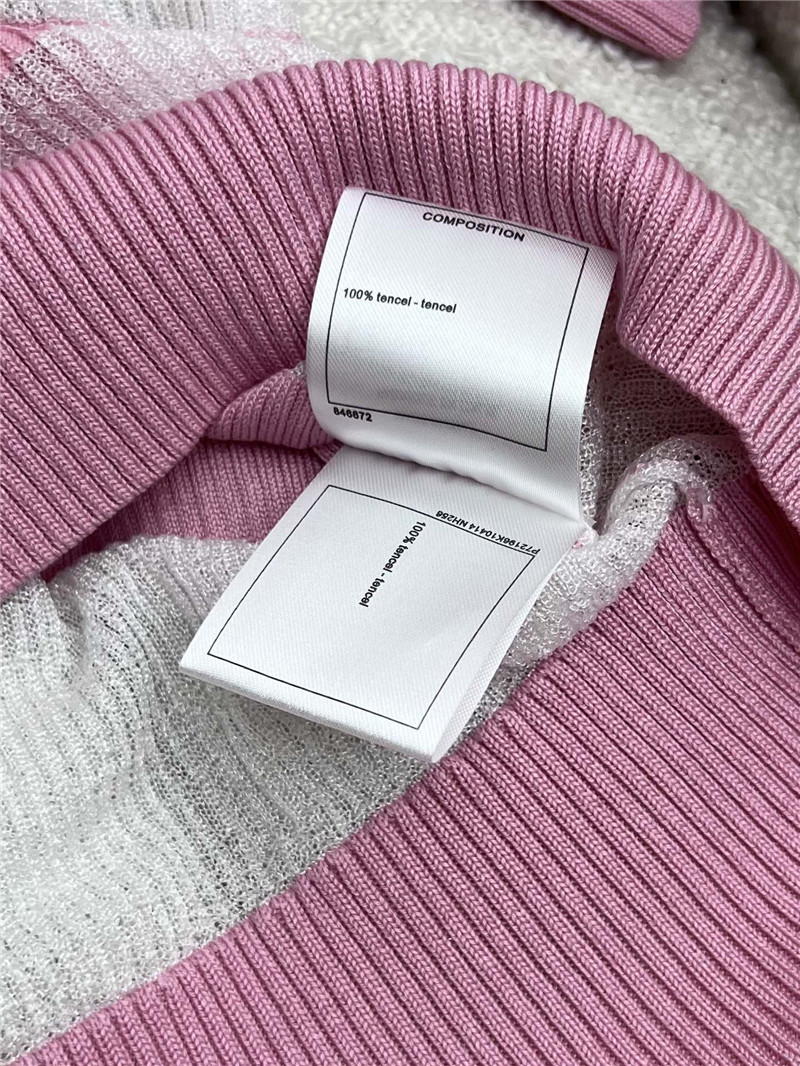 Ch**el logo striped knitted t-shirt