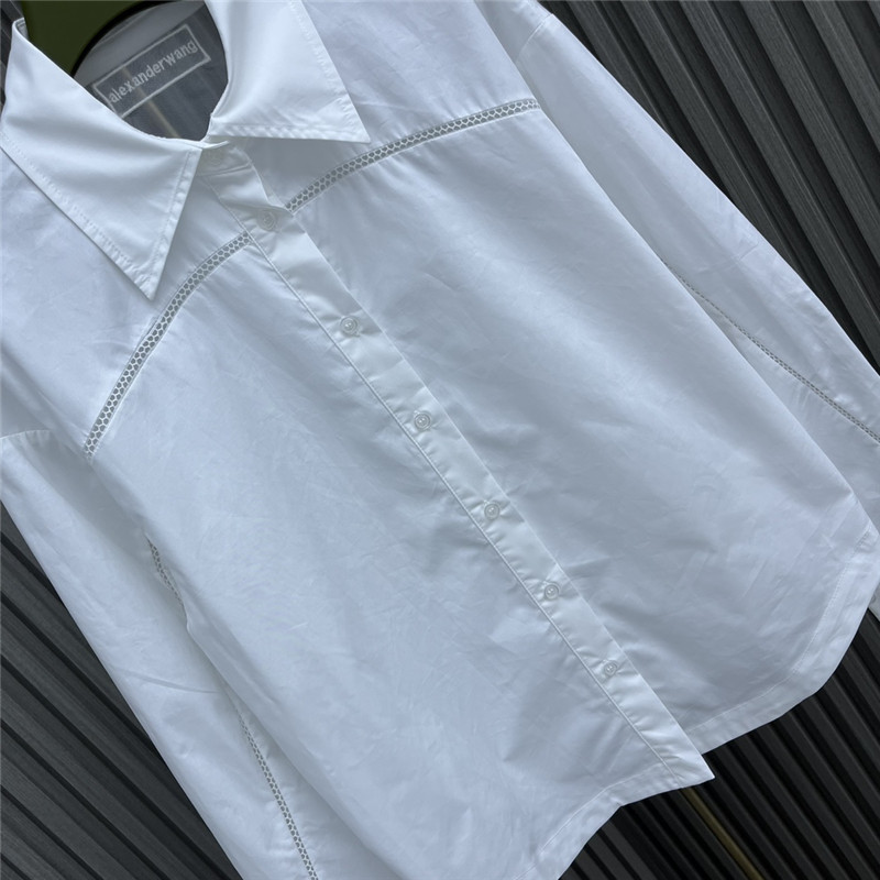 A1exa*der wang hollow patchwork shirt