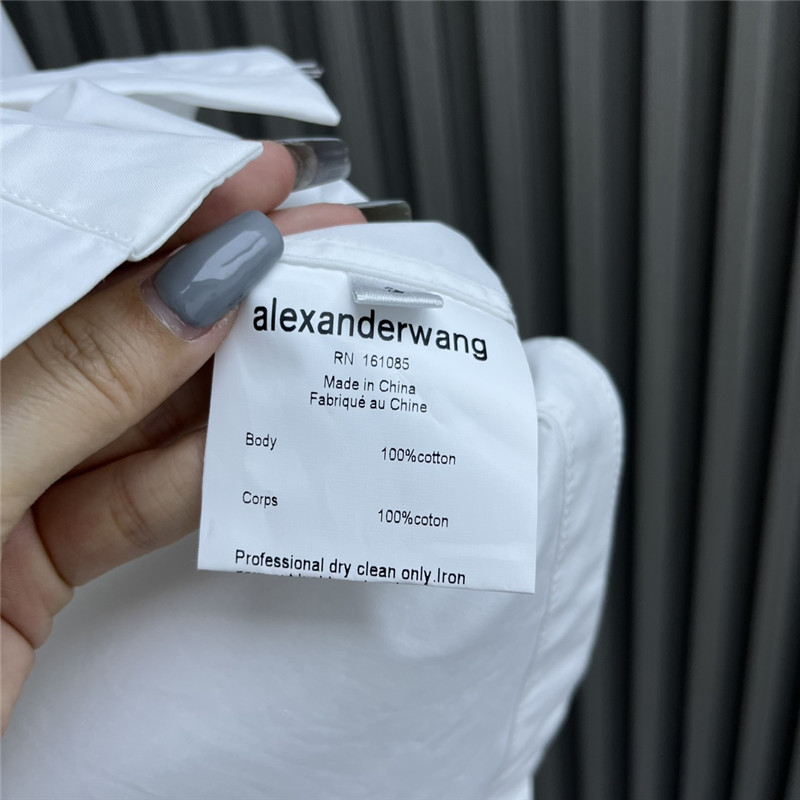 A1exa*der wang hollow patchwork shirt