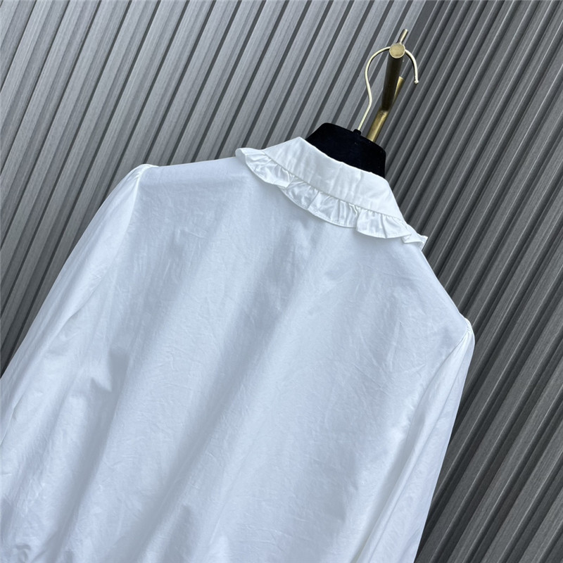 Ch**el lace pearl beaded shirt