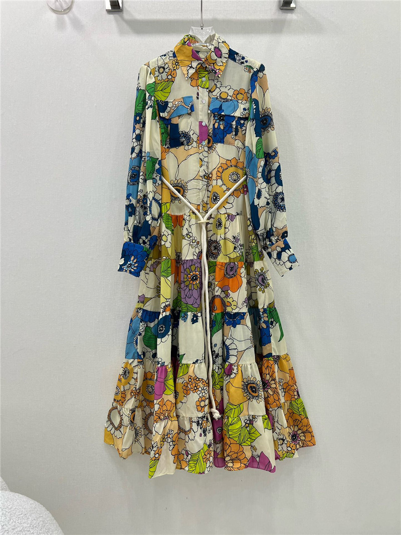 zimm lapel long sleeve dress