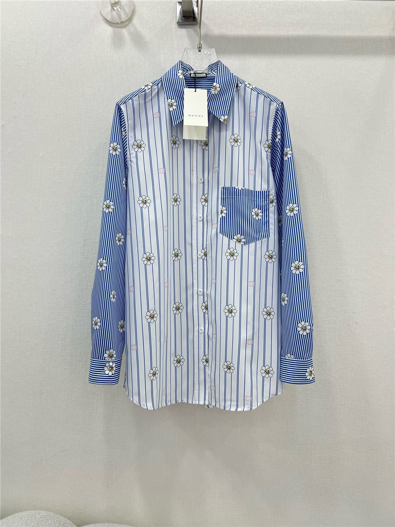 Gucci spring floral print long sleeve shirt