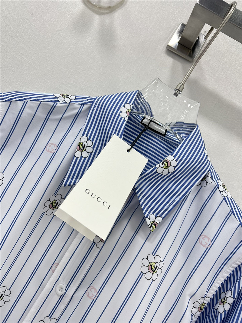 Gucci spring floral print long sleeve shirt