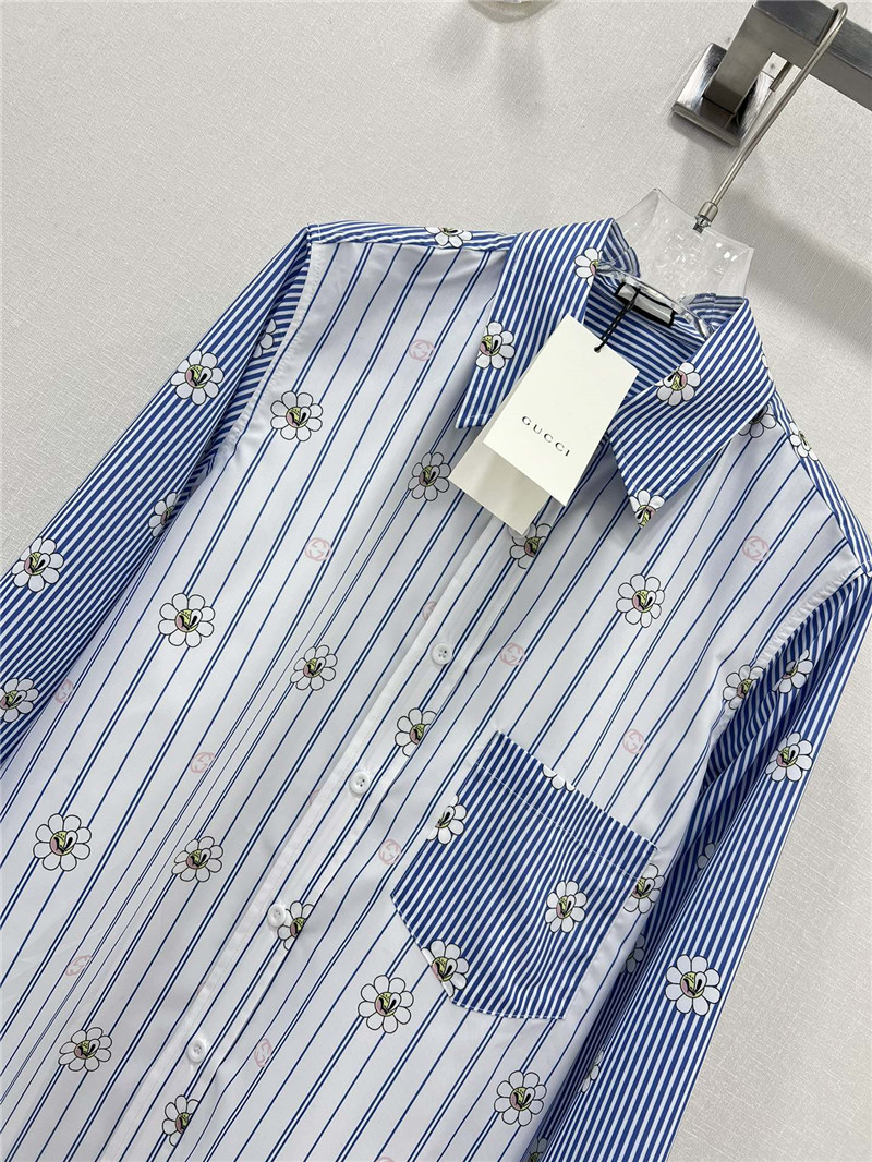Gucci spring floral print long sleeve shirt