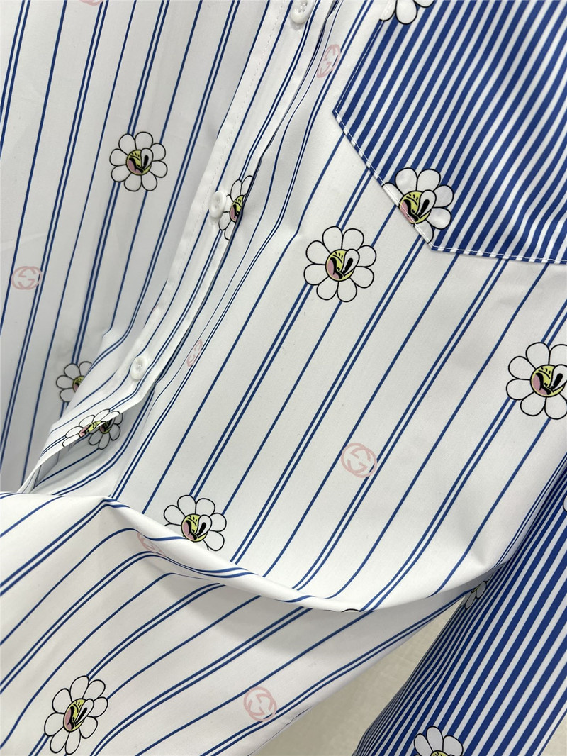 Gucci spring floral print long sleeve shirt