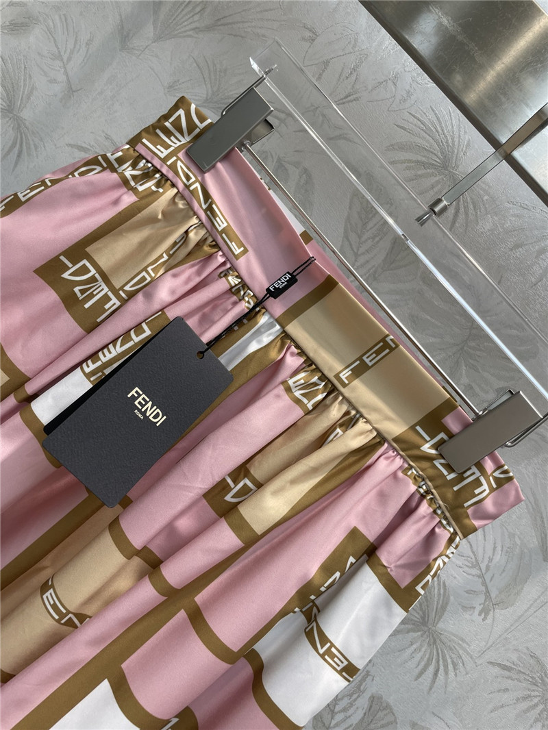 F**di color block double f skirt