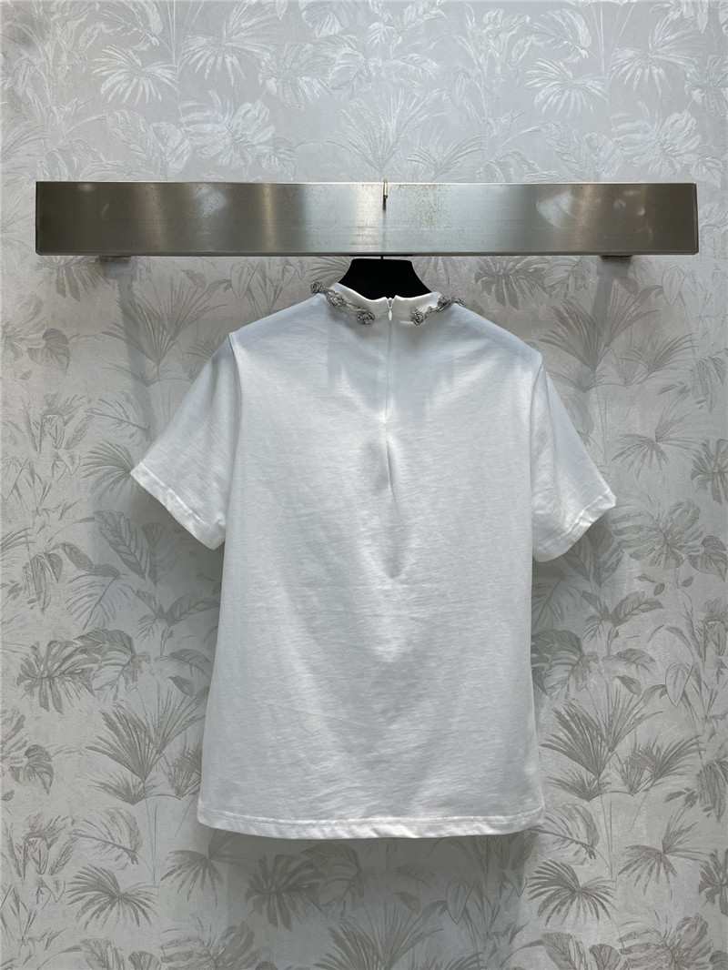va1e*ntin0 D1am0nd collar short-sleeved t-shirt