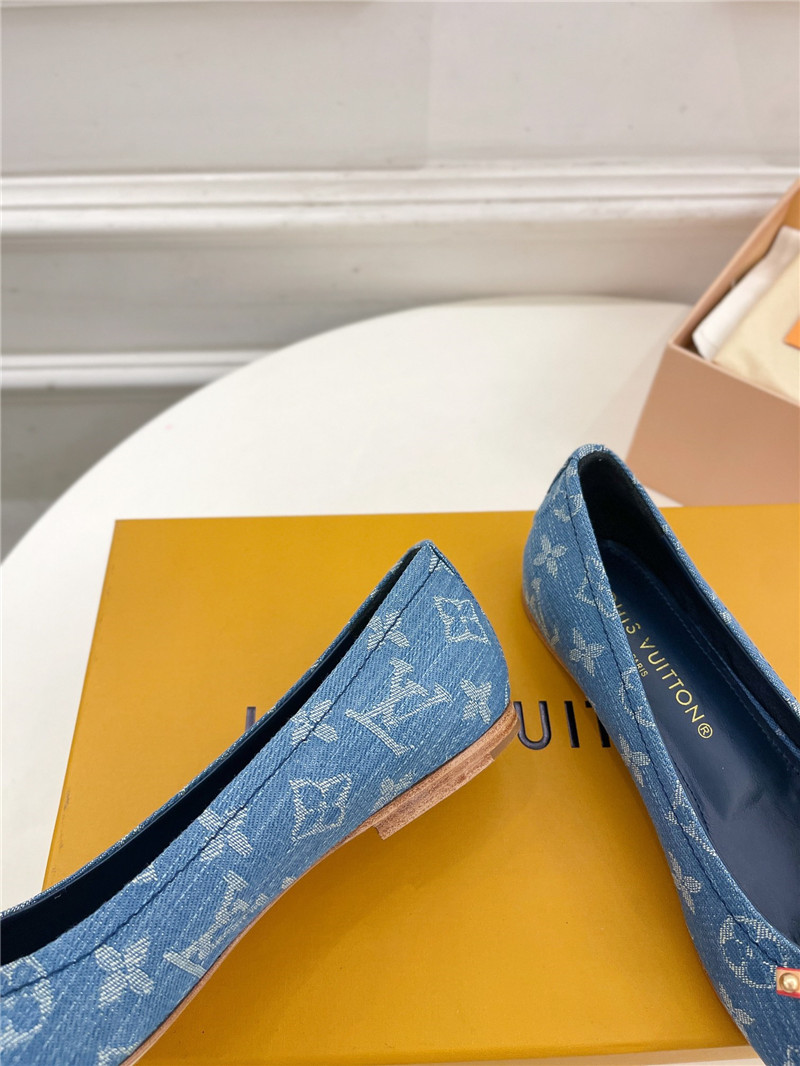 l0vis Vvtt0n lv round toe bow rivet ballet shoes