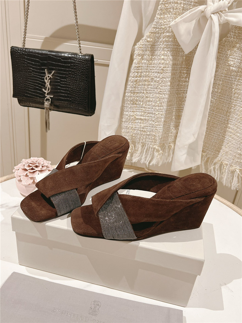 bc steel D1am0nd wedge slippers