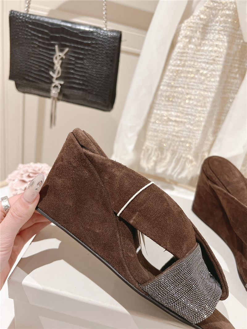 bc steel D1am0nd wedge slippers