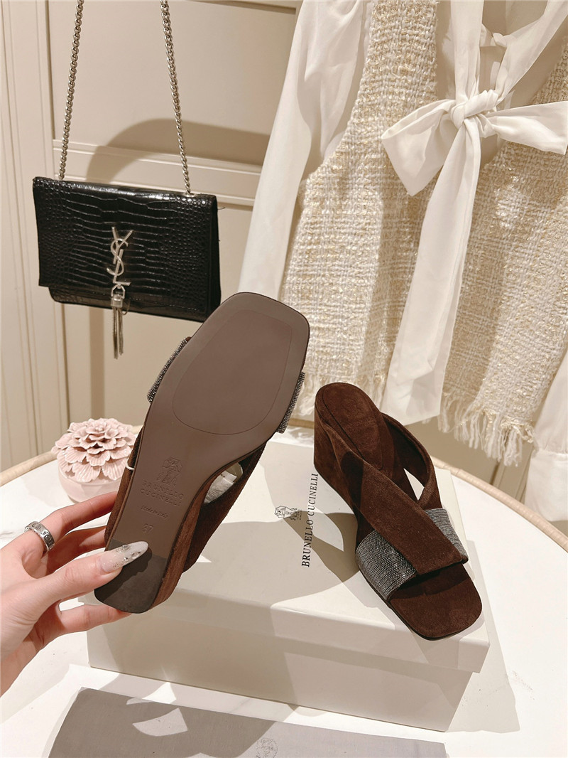 bc steel D1am0nd wedge slippers