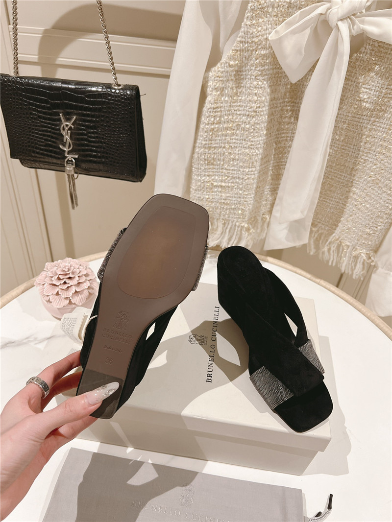 bc steel D1am0nd wedge slippers