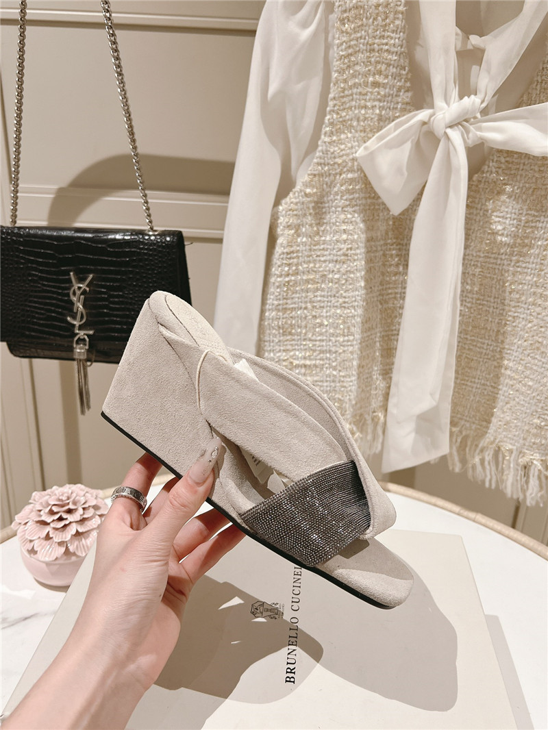 bc steel D1am0nd wedge slippers