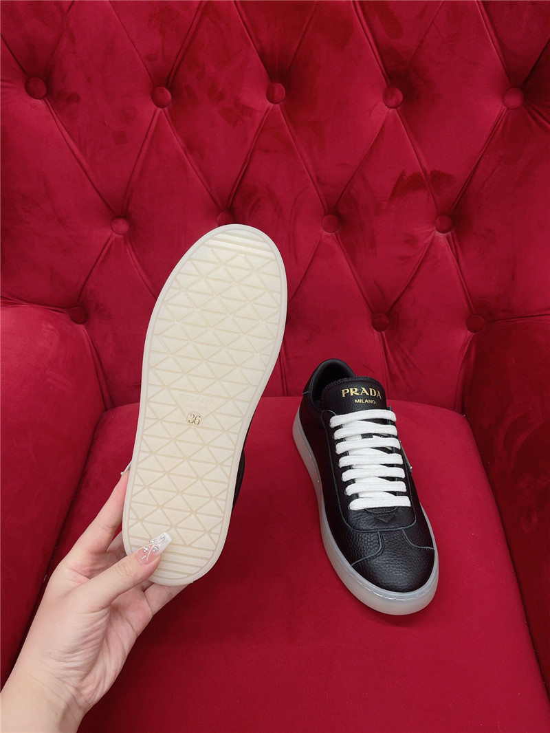 Pra*a black leather women’s sneakers