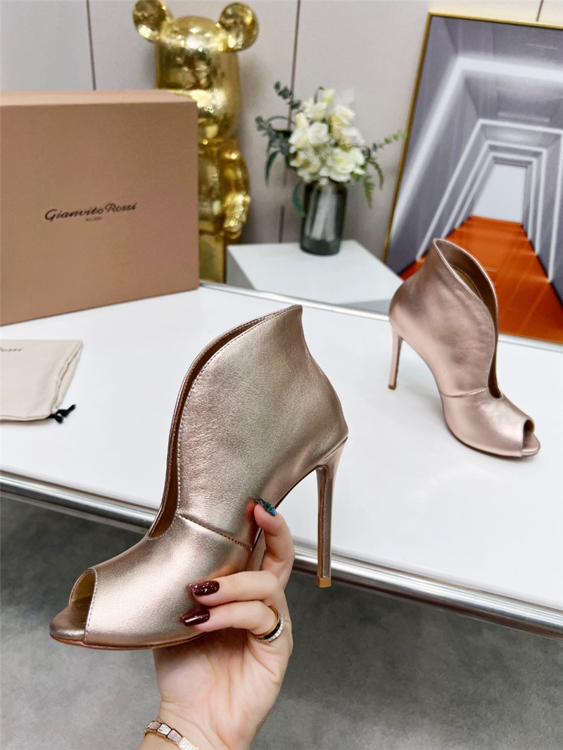 gianvito rossi fish mouth high heel ankle boots