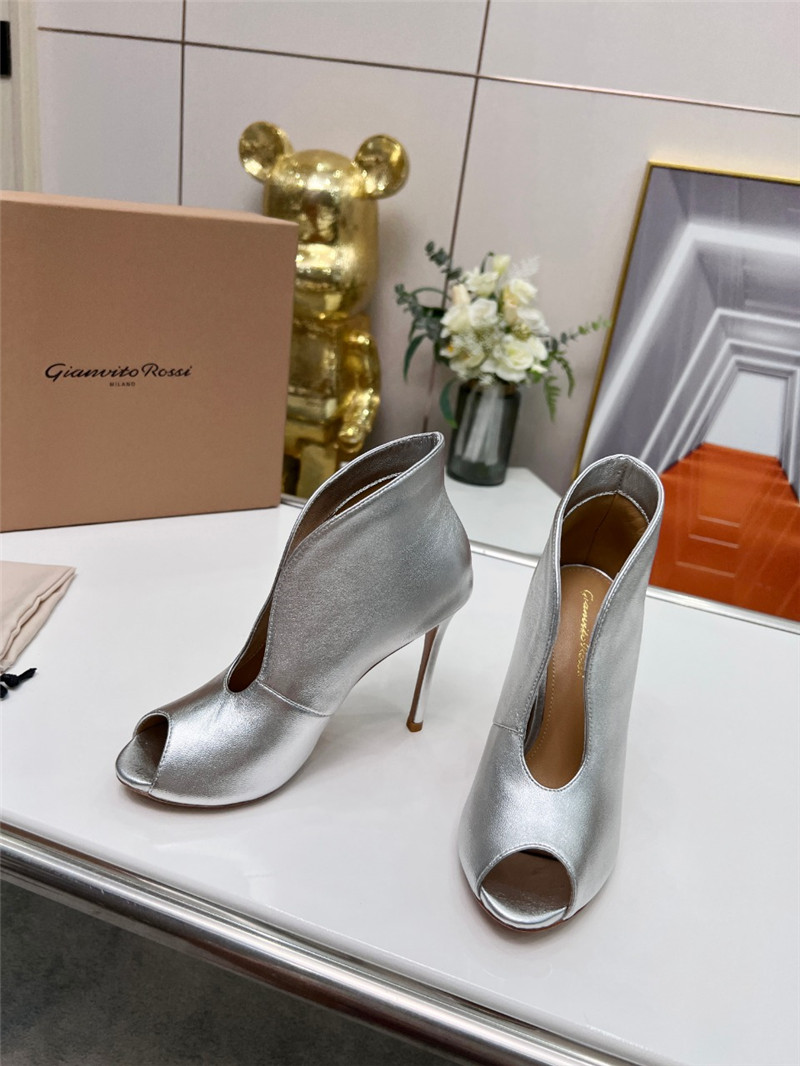 gianvito rossi fish mouth high heel ankle boots