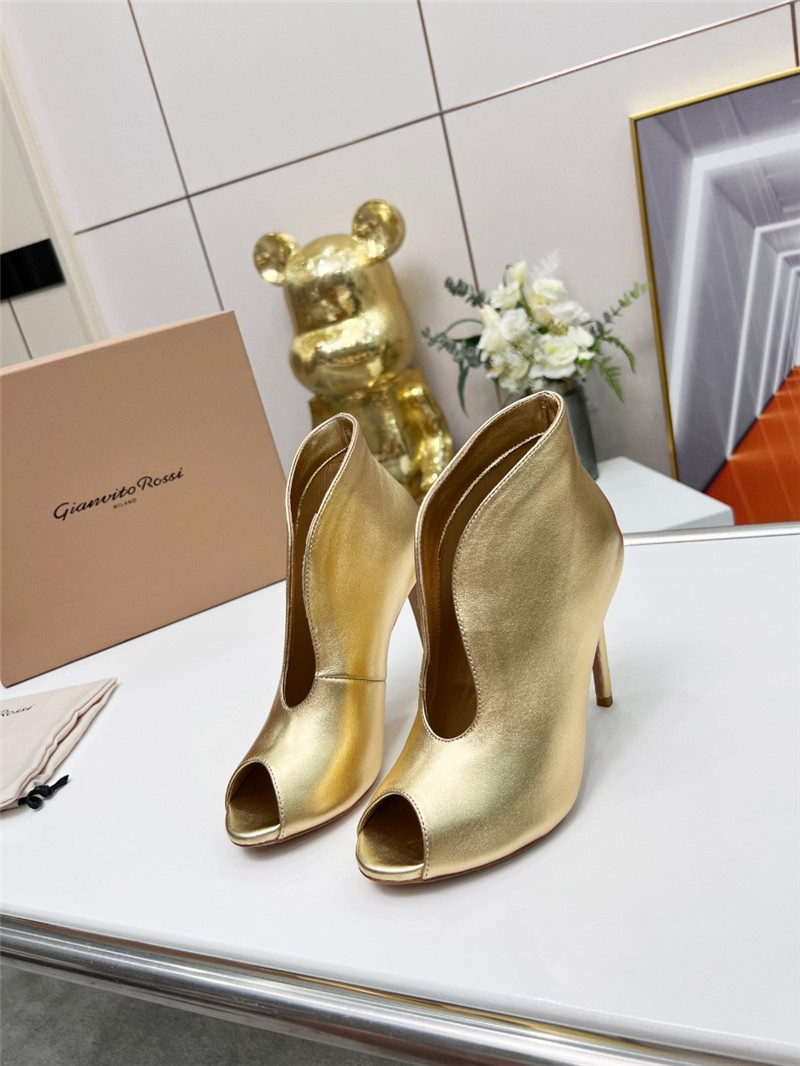 gianvito rossi fish mouth high heel ankle boots