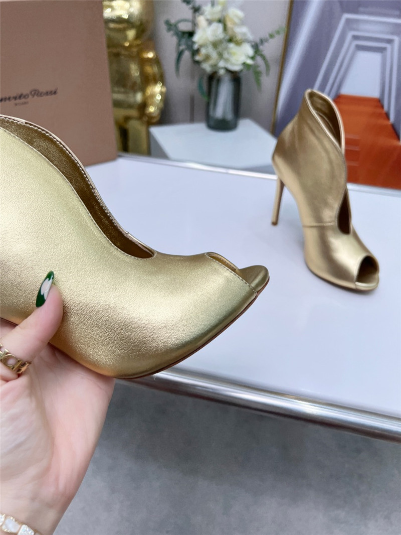 gianvito rossi fish mouth high heel ankle boots