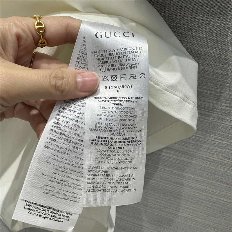 Gucci pencil letter print graphic cotton T-shirt