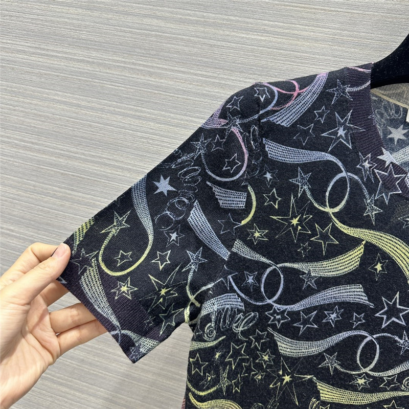 Ch**el painted graffiti print short-sleeved top