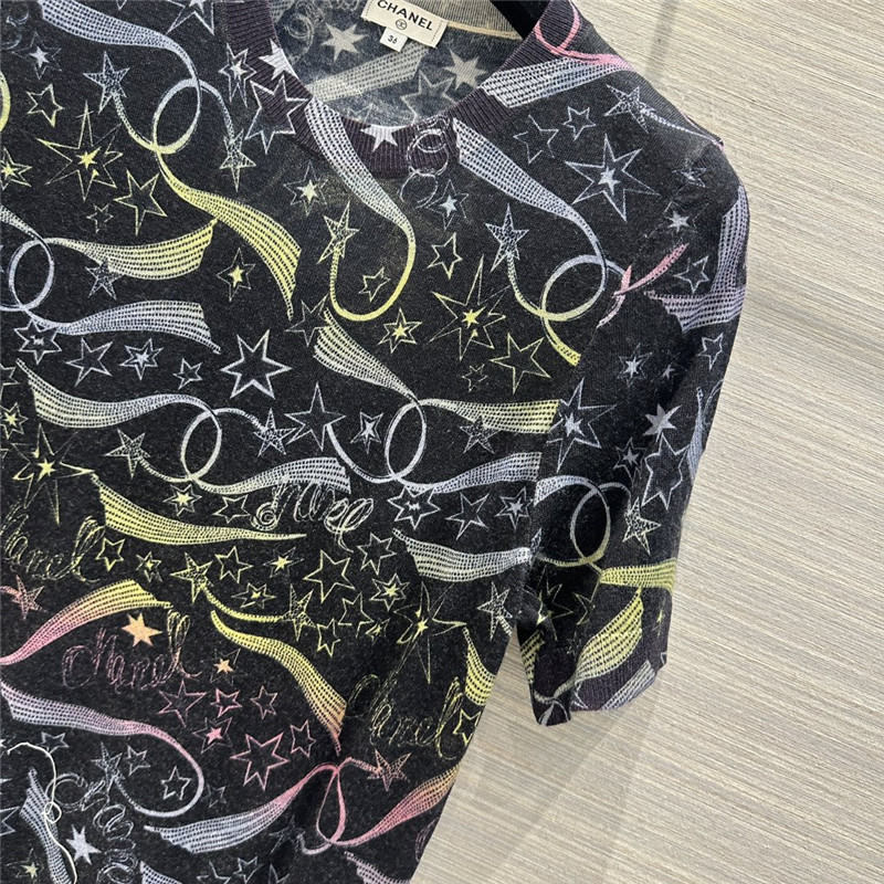 Ch**el painted graffiti print short-sleeved top