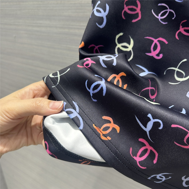 Ch**el double c graffiti painted printed small suspender belt