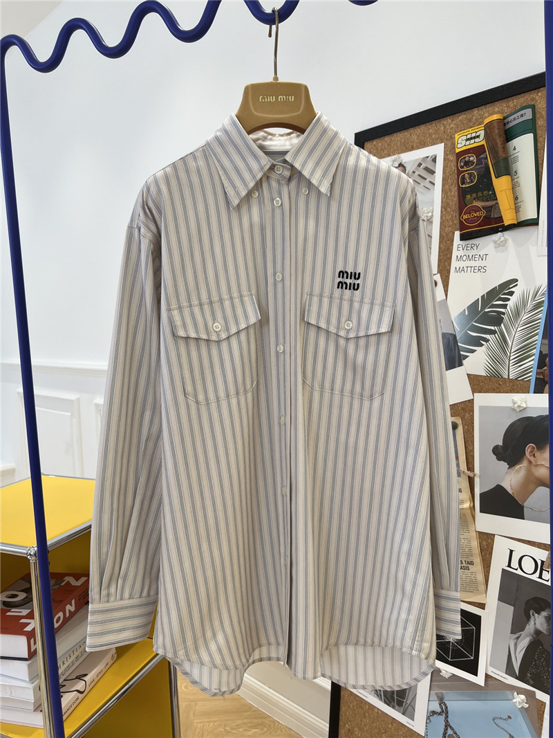 M1um1u new oversize striped shirt