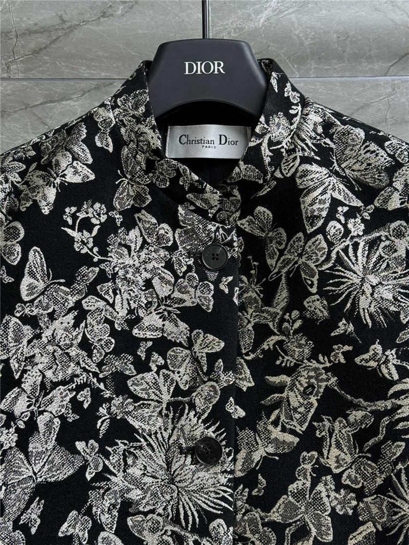 D10r butterfly jacquard short-sleeved jacket