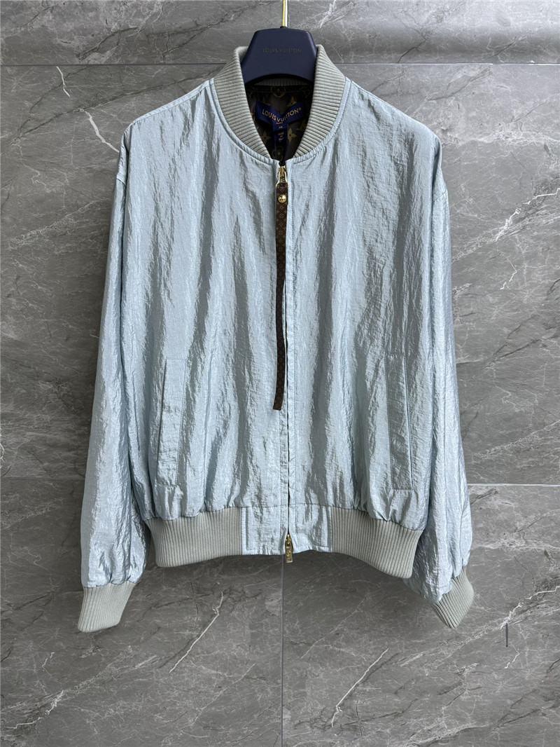 louis vuitton LV blue pleated jacket