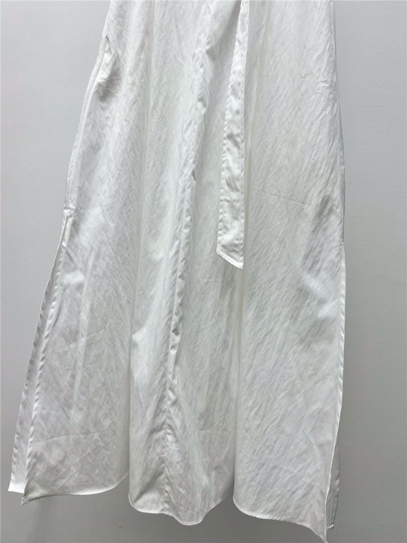 BC V-neck waisted white dress