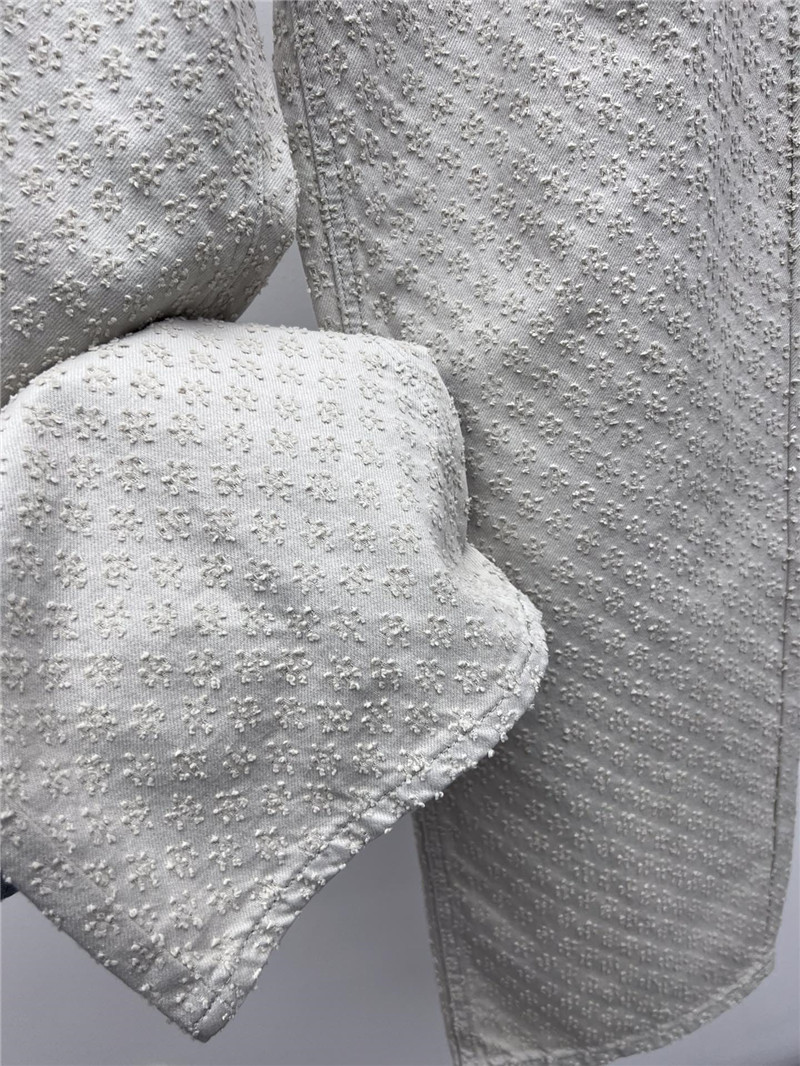 Ch**el jacquard wide leg jeans