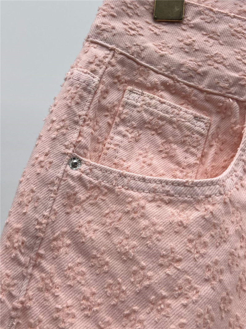 Ch**el jacquard wide leg jeans