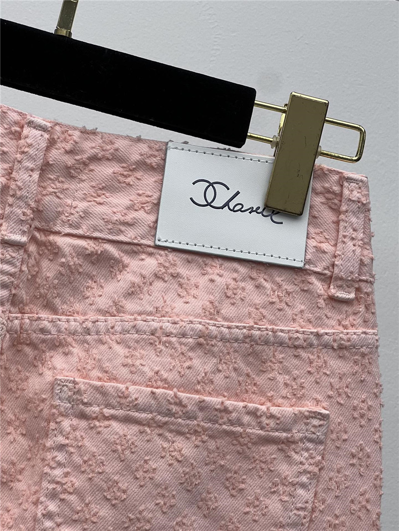 Ch**el jacquard wide leg jeans