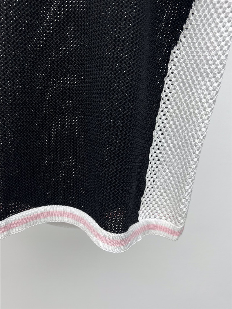 Ch**el mesh hollow knitted vest