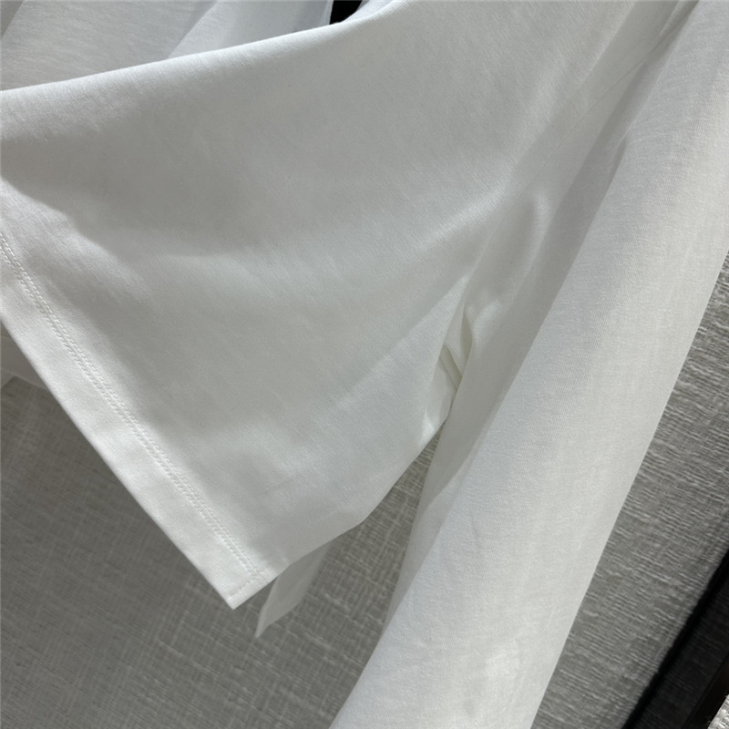 Pra*a contrast color polo short long sleeve top