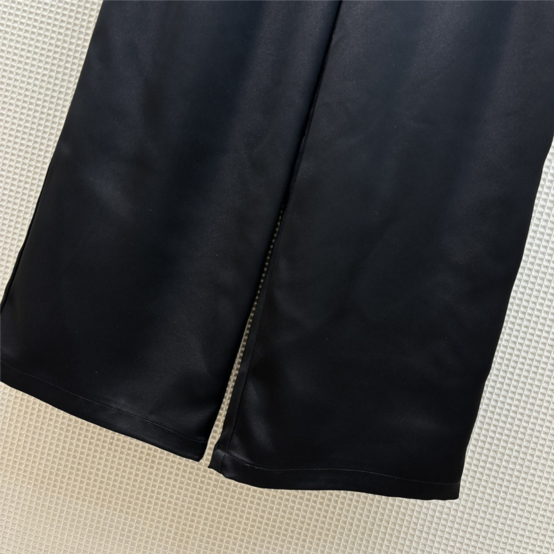 Y51 double-layered waistband ice silk wide-leg pants