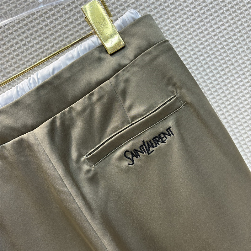 Y51 double-layered waistband ice silk wide-leg pants