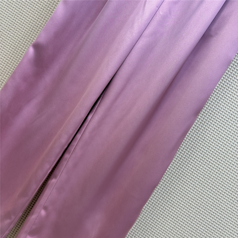 Y51 double-layered waistband ice silk wide-leg pants