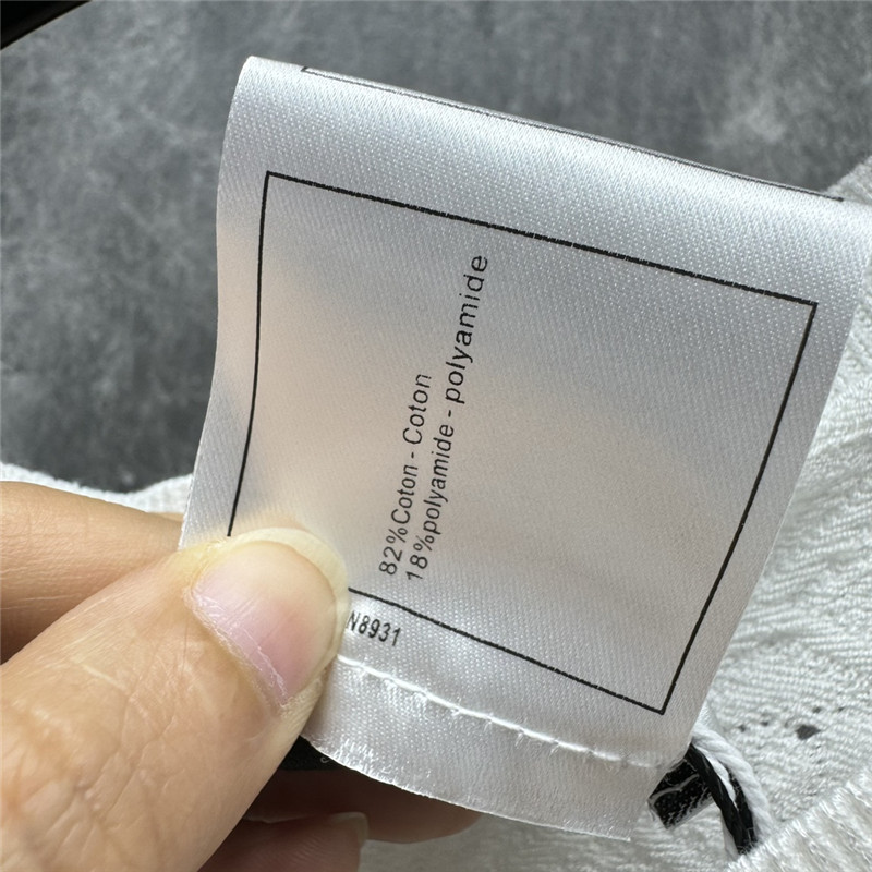 Ch**el jacquard zip-up thin cardigan