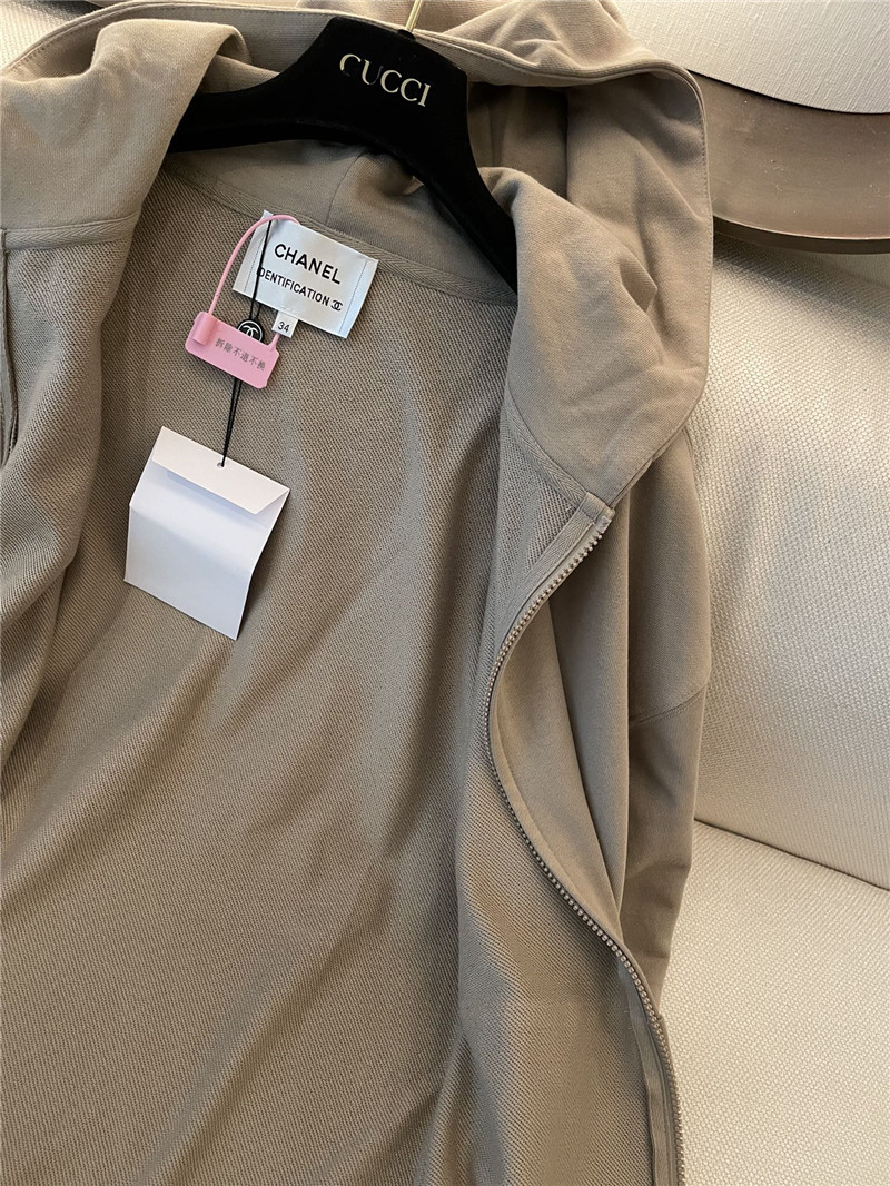 Ch**el logo hooded sweatshirt grey