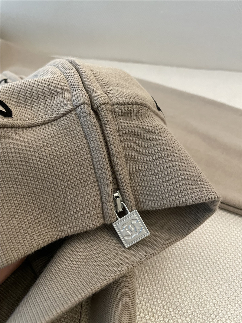 Ch**el logo hooded sweatshirt grey