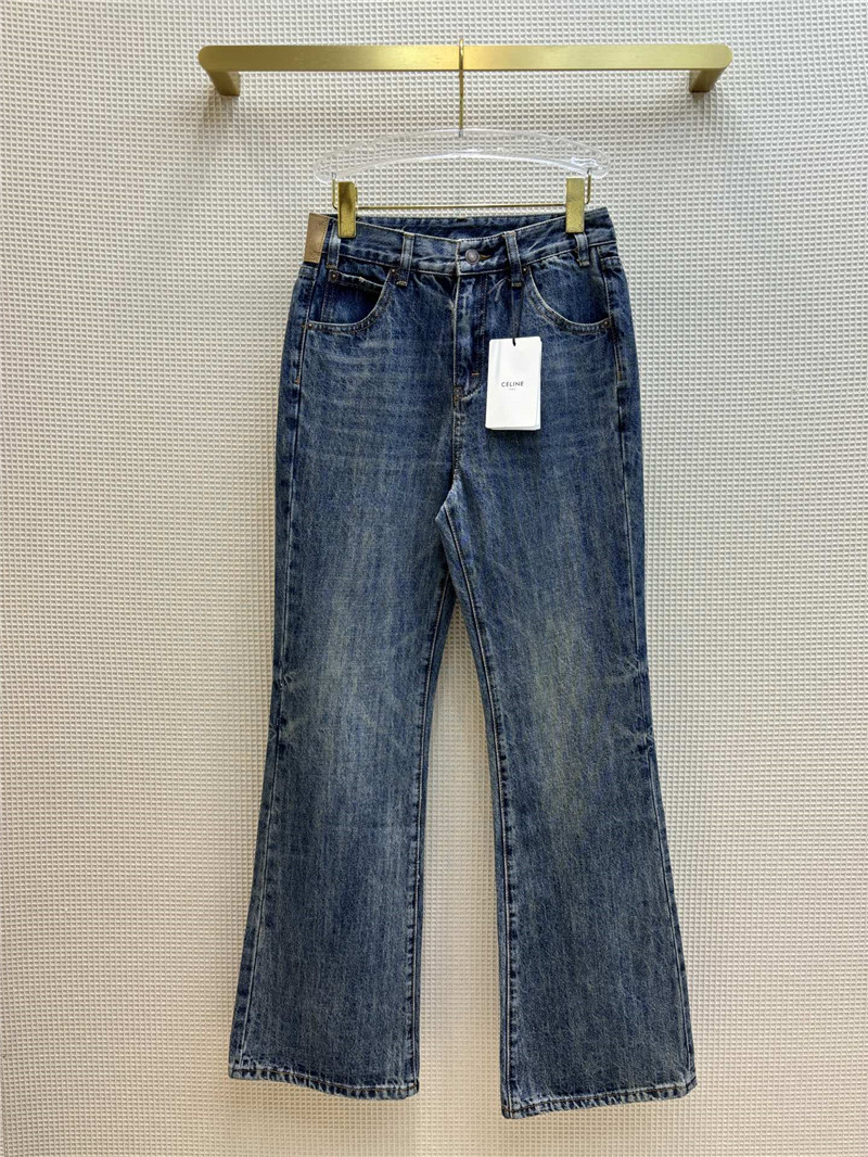 Ce1i*e classic washed retro micro-flared pants