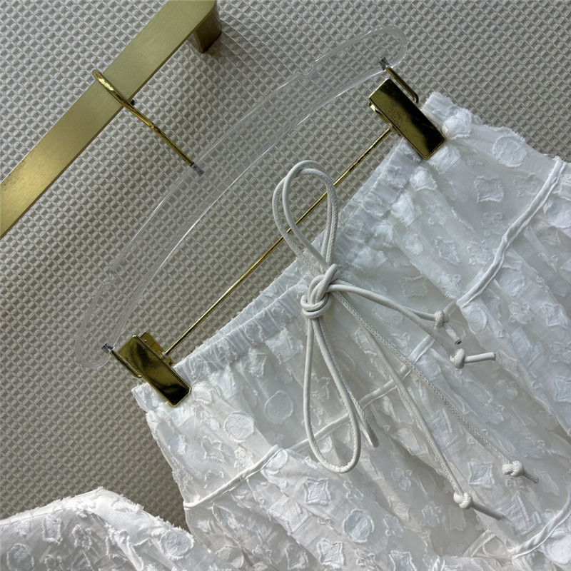 l0vis Vvtt0n lv lapel long white shirt + cake tutu skirt suit